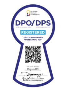 Data Privacy Seal - Lydia Mar Manila is registered with the National Privacy Commission